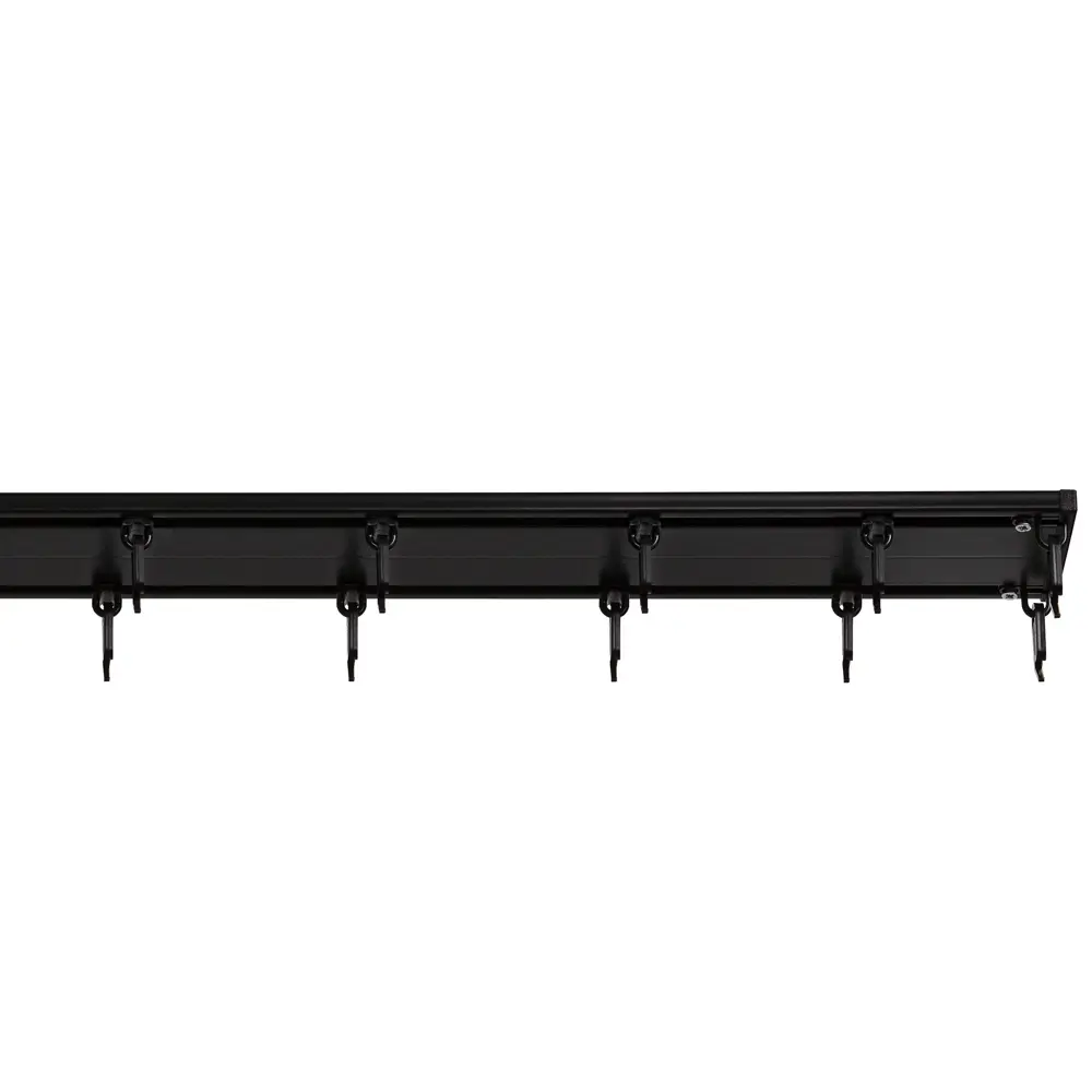 Шинный карниз двухрядный KREAFORTA Pro 160 см алюминий цвет черный комплект STLM-2067535 - Вид №3