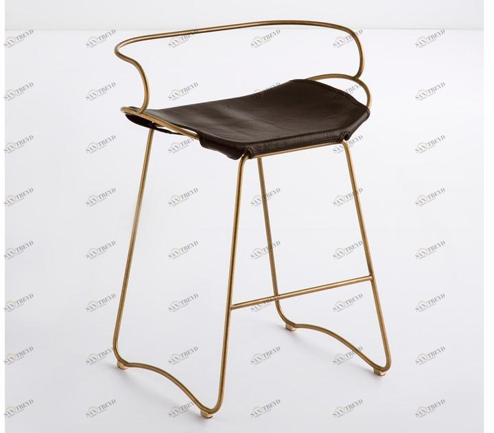 Jover+Valls Барный стул из кожи с высокими санками Hug sun-id-1480959