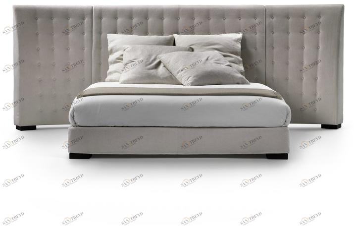 Flexform Кровать с изголовьем капитоне Caress sun-id-1505200