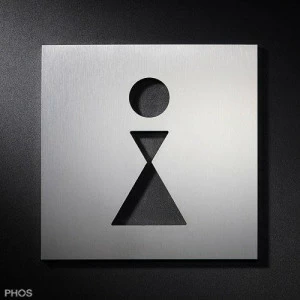 PS0401 Женский туалет с пиктограммой, 16 x 16 см PHOS