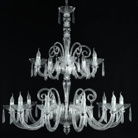 Люстра Clear Glass прозрачная 5781 PUSHA ДИЗАЙНЕРСКИЕ, PUSHA, ДВУХЪЯРУСНЫЕ 061492 Прозрачный  - Вид №3