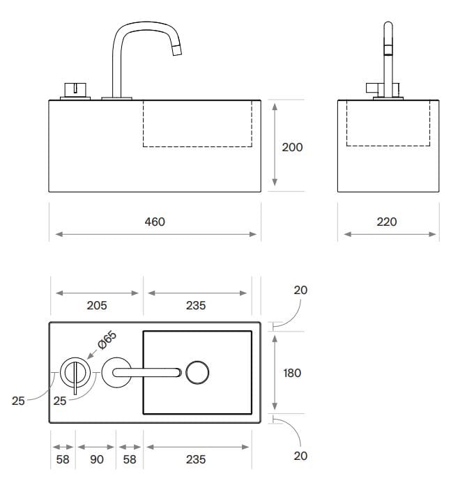 Подвесной прямоугольный умывальник COCOON Piet Boon ARCH-00102556 - Вид №6