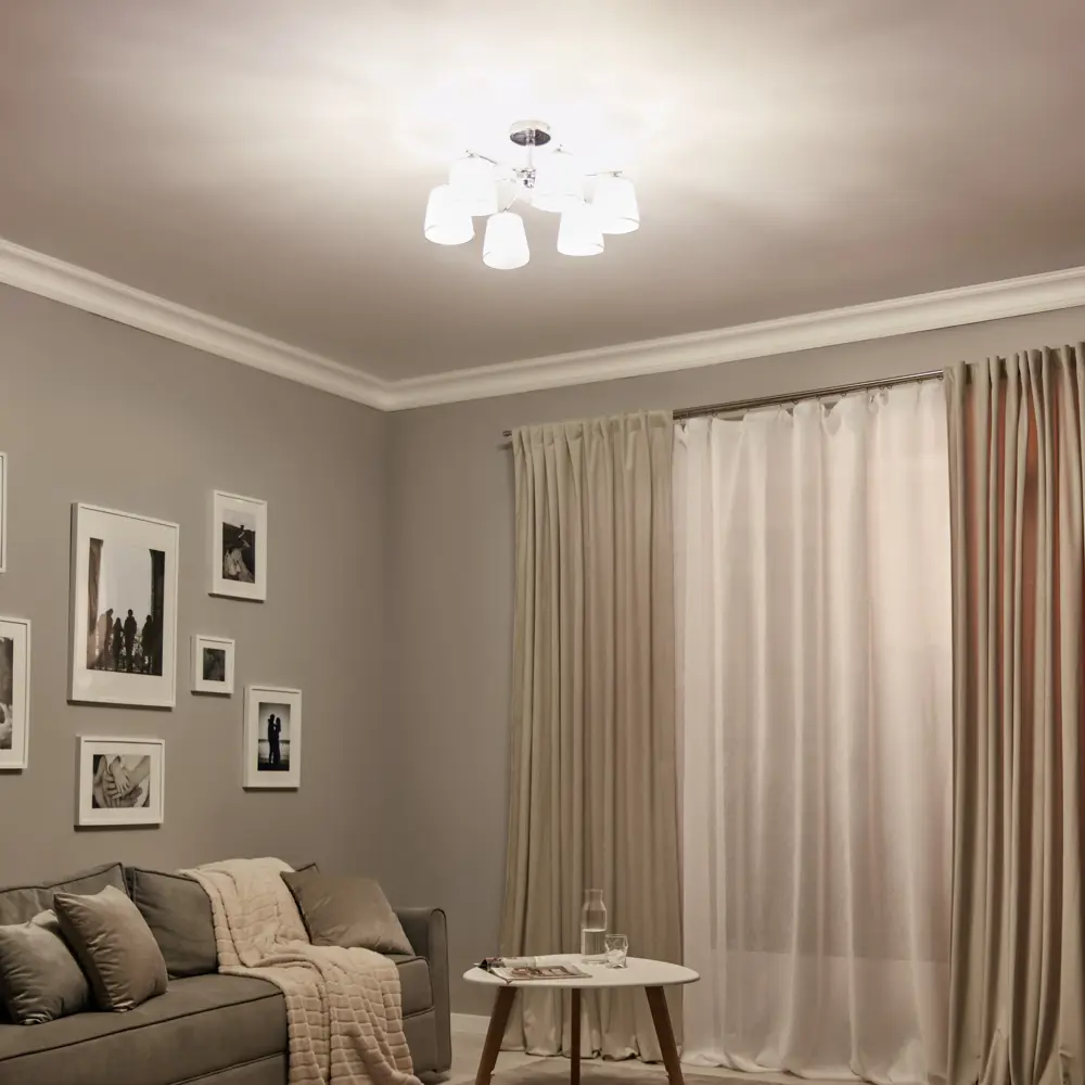 Люстра потолочная Escada 642/6PL, 6 ламп, 22 м², цвет хром/белый STLM-2088232 - Вид №7