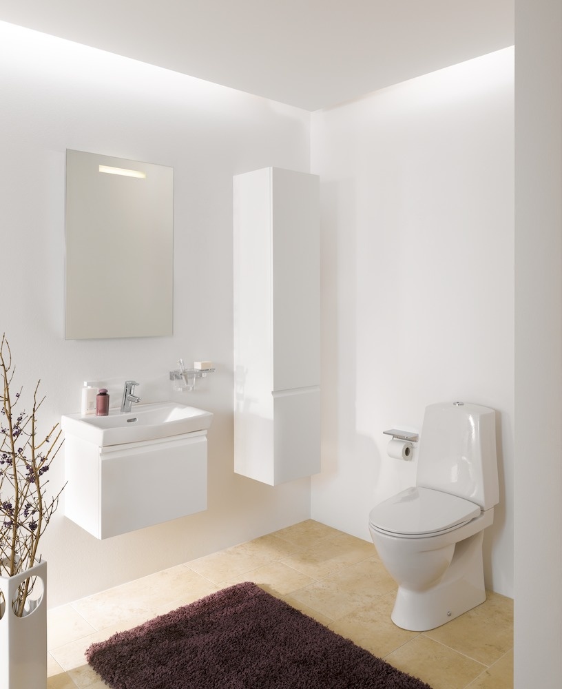 H4029501102631 Шкафчик высокий, 4 полочки стеклянные, петли справа LAUFEN PRO - Вид №26