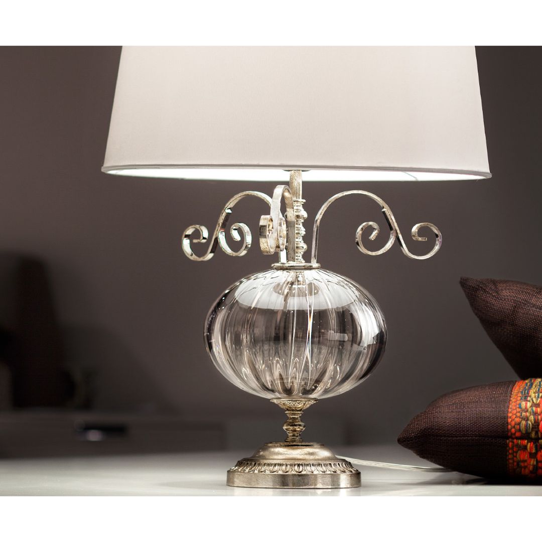 Masiero Antika TL1P P17 Argento Antico/Vet. Fume лампа настольная 115083 - Вид №1