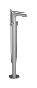 Напольный смесиель для ванны с встроенным душем. WE ARE IB k2399ss Brushed Nickel K2