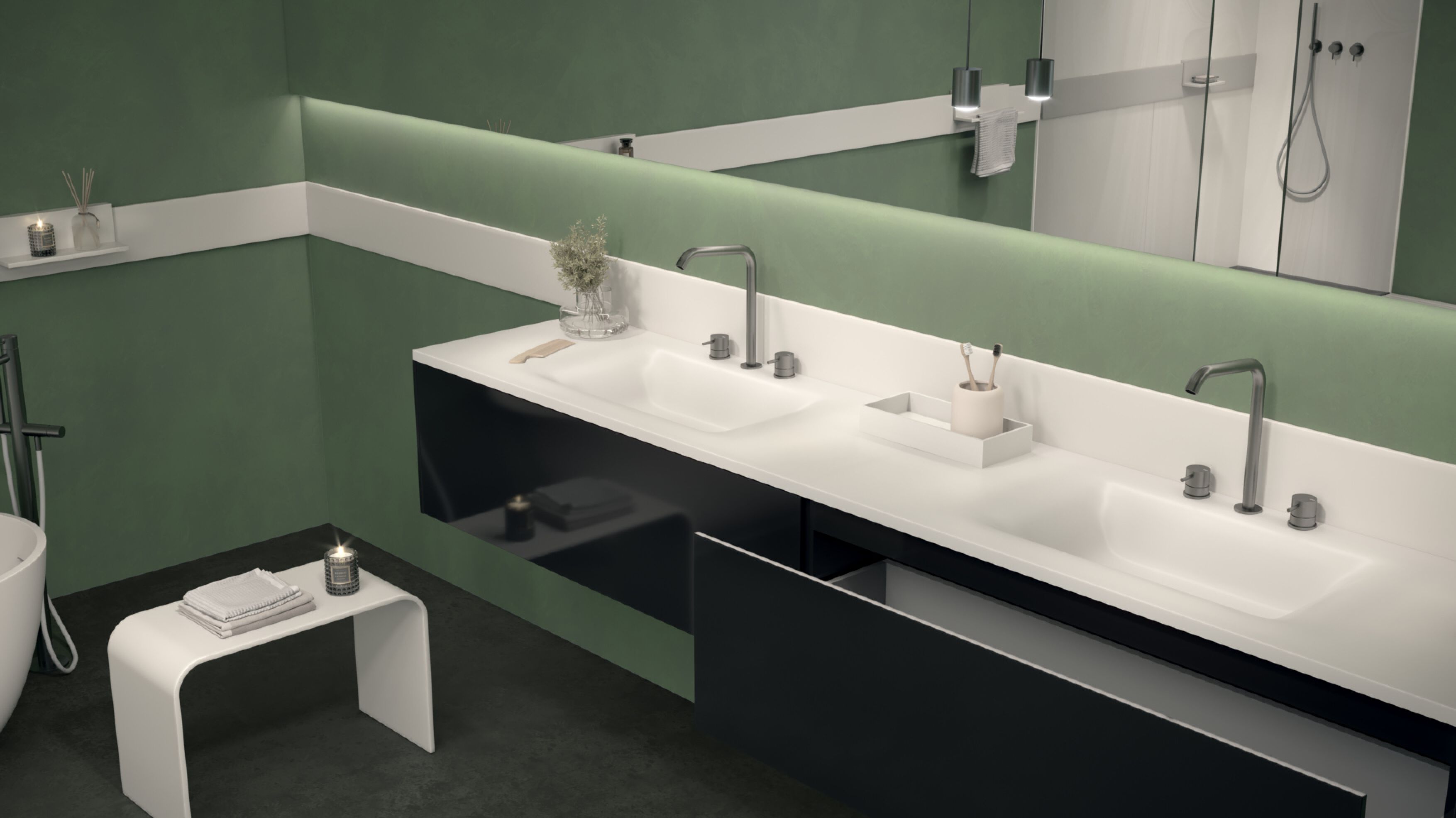 Мебель для ванной комнаты Corian® Acquapazza чистый ARCH-00092028 - Вид №3