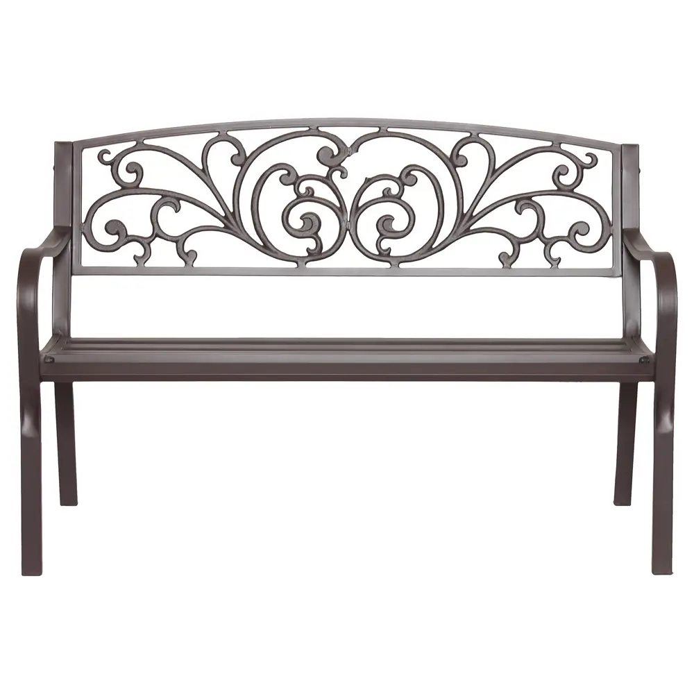 Скамья садовая Naterial 128х56х85 см металл коричневая STLM-2065919 - Вид №8