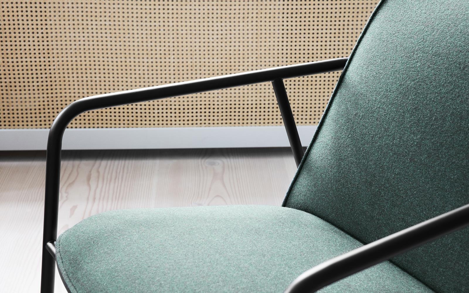 601805 Кресло для отдыха Pad Low Black Steel Black / Synergy Normann Copenhagen  - Вид №2