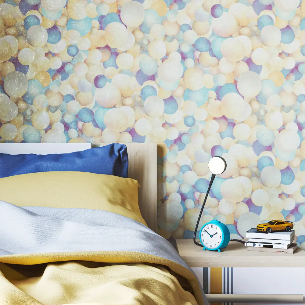 Обои флизелиновые Home Color Bubbles желто-голубые 1.06 м HC71650-63 89677056 STLM-2161253 - Вид №2