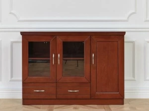 Arrediorg.it® Низкий офисный ящик для хранения из древесного волокна с распашными дверцами Prestige E828-3