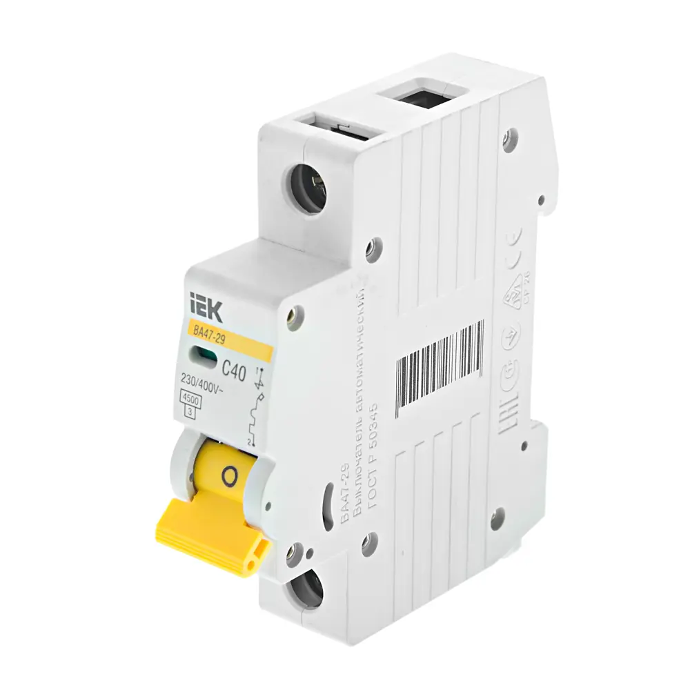 Автоматический выключатель IEK 1P 40А для защиты электросети 11873819 STLM-1117945