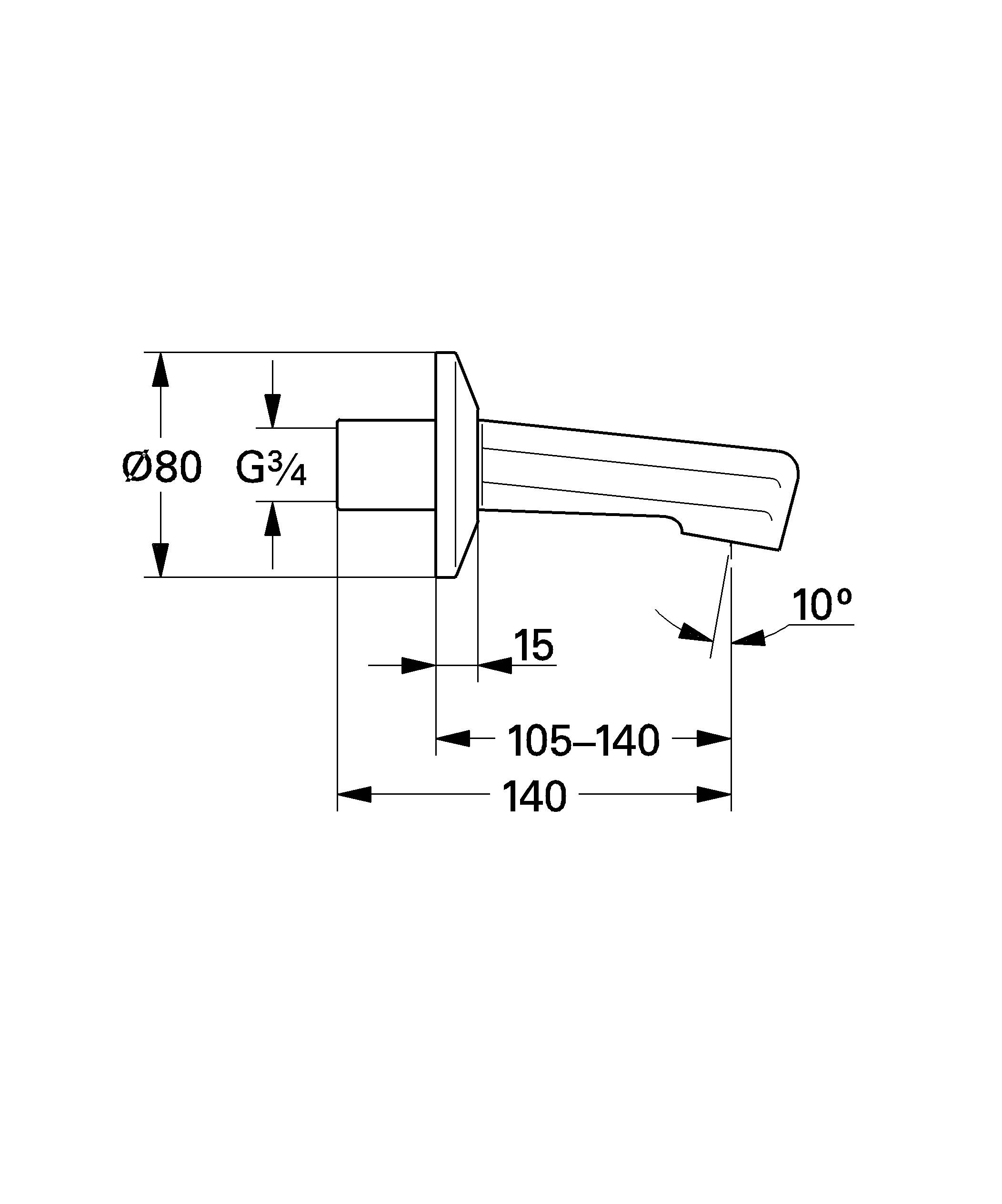 Излив для ванны GROHE (13540000) Spare Parts - Вид №1
