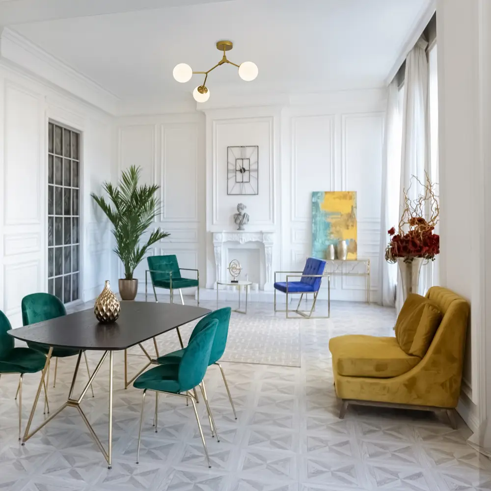 Freya Skip — золотая подвесная люстра с тремя шарами для современного интерьера 89398566 STLM-1564367 - Вид №6