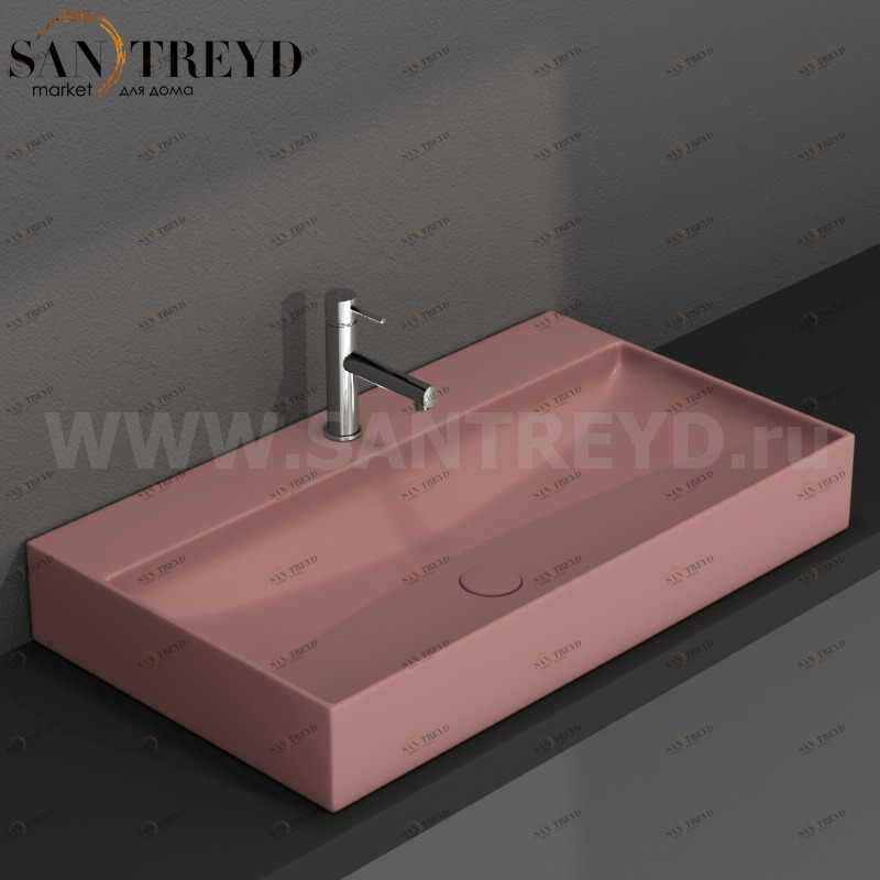 B6R81FR Подвесная раковина настенная прямоугольная Ceramica Globo T-EDGE