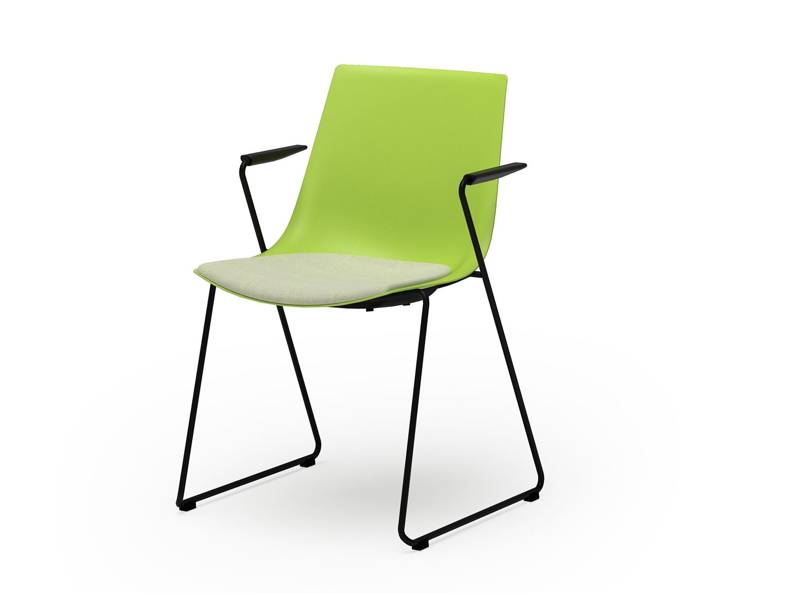 Пластиковый стул с подлокотниками SCHNEEWEISS interior Blaq ARCH-00080932 - Вид №1