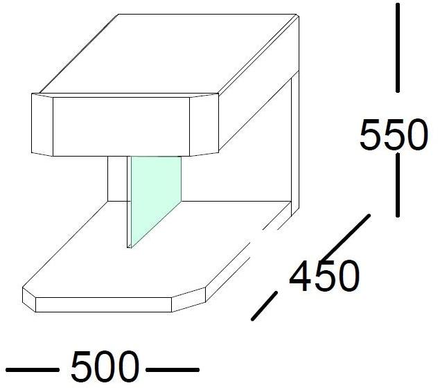 EmmeBi Прикроватная тумбочка из лакированной древесины с ящиками Samar sun-id-1358643 - Вид №1
