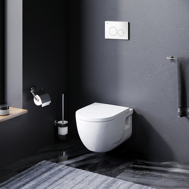 IS49001.801701 Комплект инсталляция с клав Pro L белый с подвесным унитазом FlashClean с сид м AM.PM Like