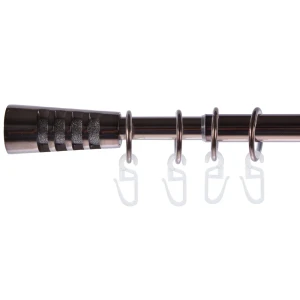 Карниз двухрядный Трапеция раздвижной 160-300 см цвет коньячный