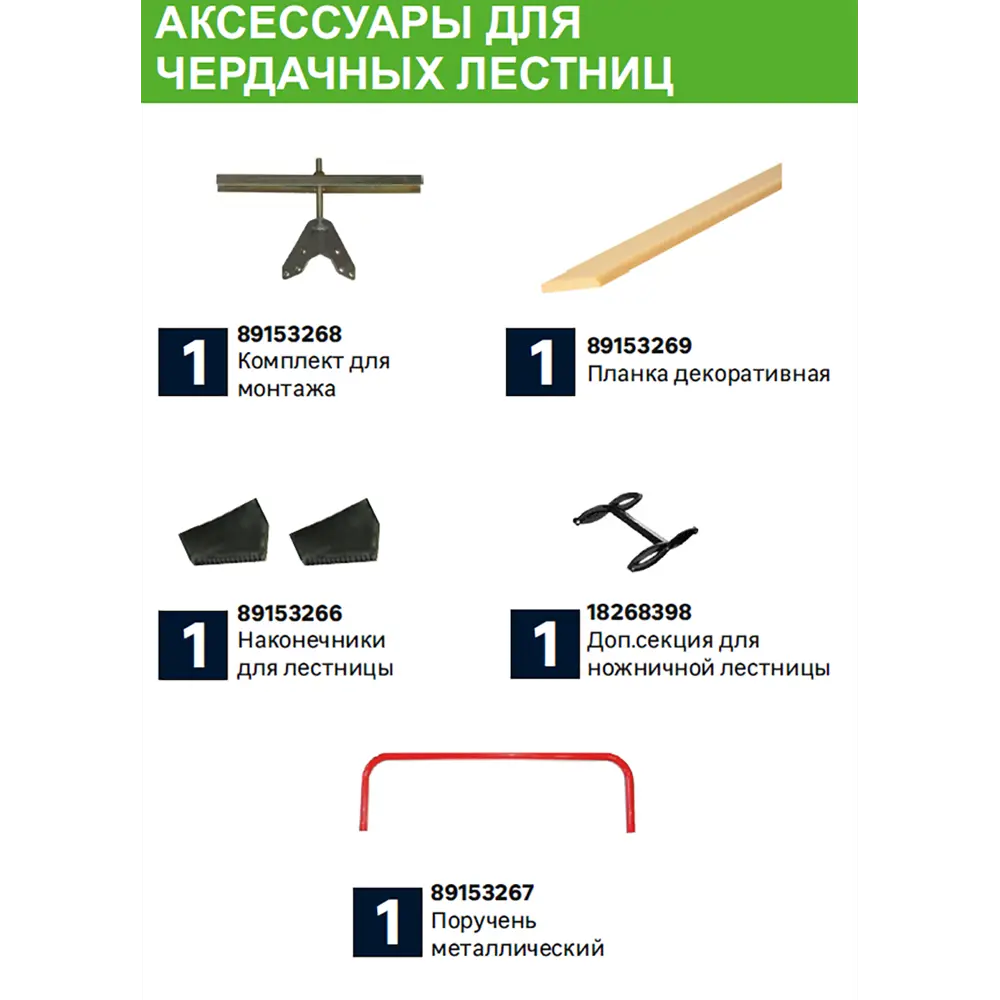 Лестница чердачная складная с секциями ALU 60x120x280 см 83771088 STLM-2154079 OMAN  - Вид №7