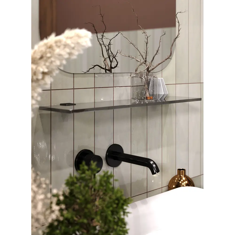 Стеклянная полка OMEGA GLASS для ванной 12x41.2 см 88016389 NNSP STLM-0985681 - Вид №2