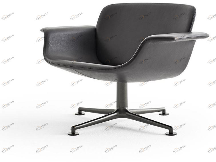 KNOLL Поворотное кожаное кресло с подлокотниками Kn sun-id-1497808