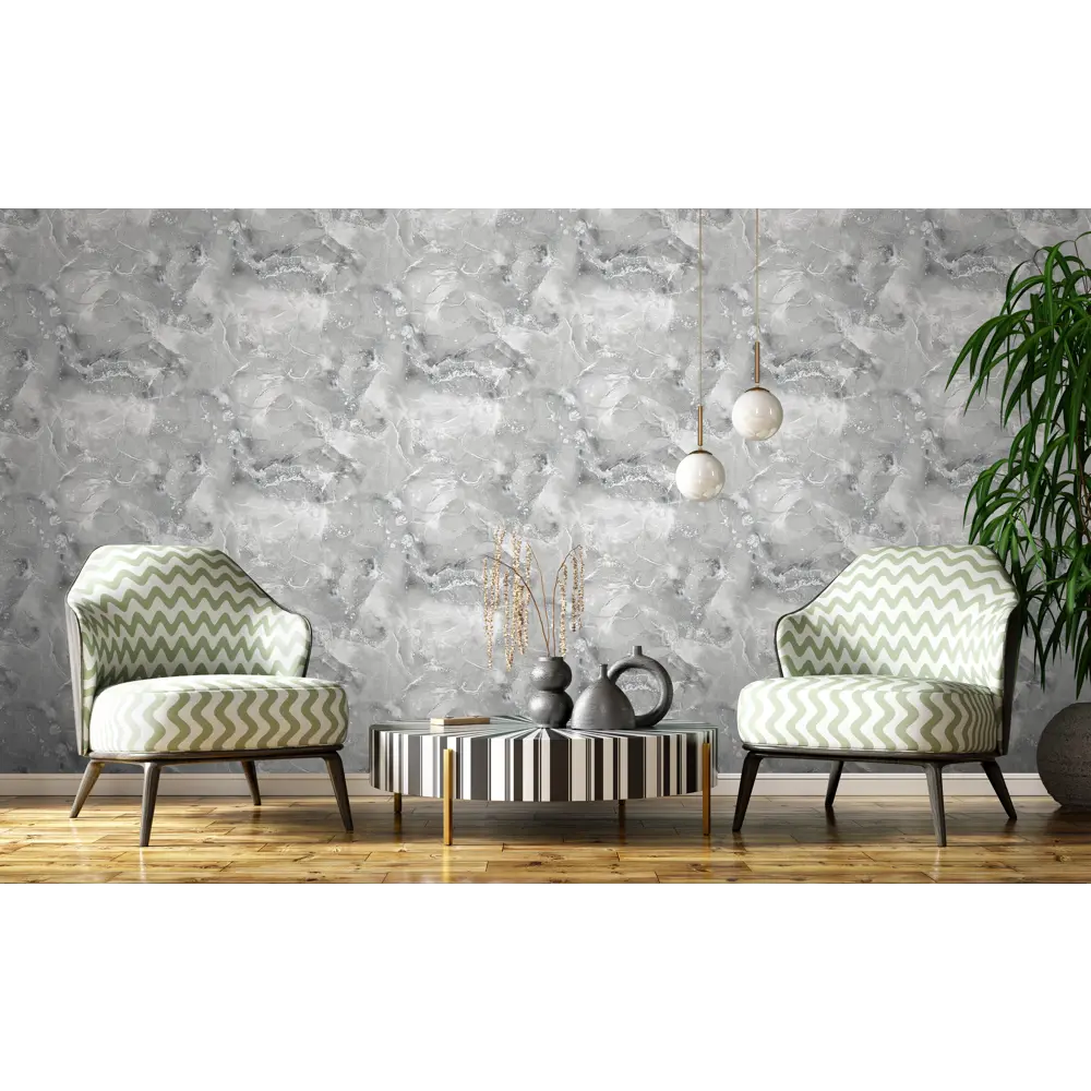 Обои Ateliero Moana темно-серые с текстурой штукатурки 89391010 STLM-1566747 - Вид №4