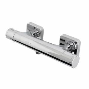 Настенный термостатический смеситель для душа 1/2 '' с восковым термостатическим элементом. Встроенный обратный клапан. Остановка безопасности при 38ºC и кнопка ECOSTOP. Межосевое расстояние 150 +/- 20 мм. Расход - 21 л / мин. при 3 барах.  Urban NOKEN 10