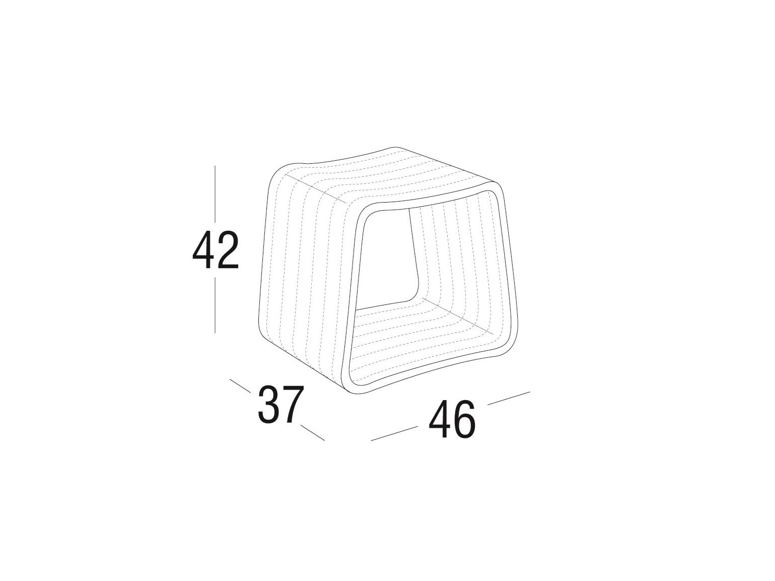 Алюминиевый садовый пуф Roberti Hamptons ARCH-00127153 - Вид №3