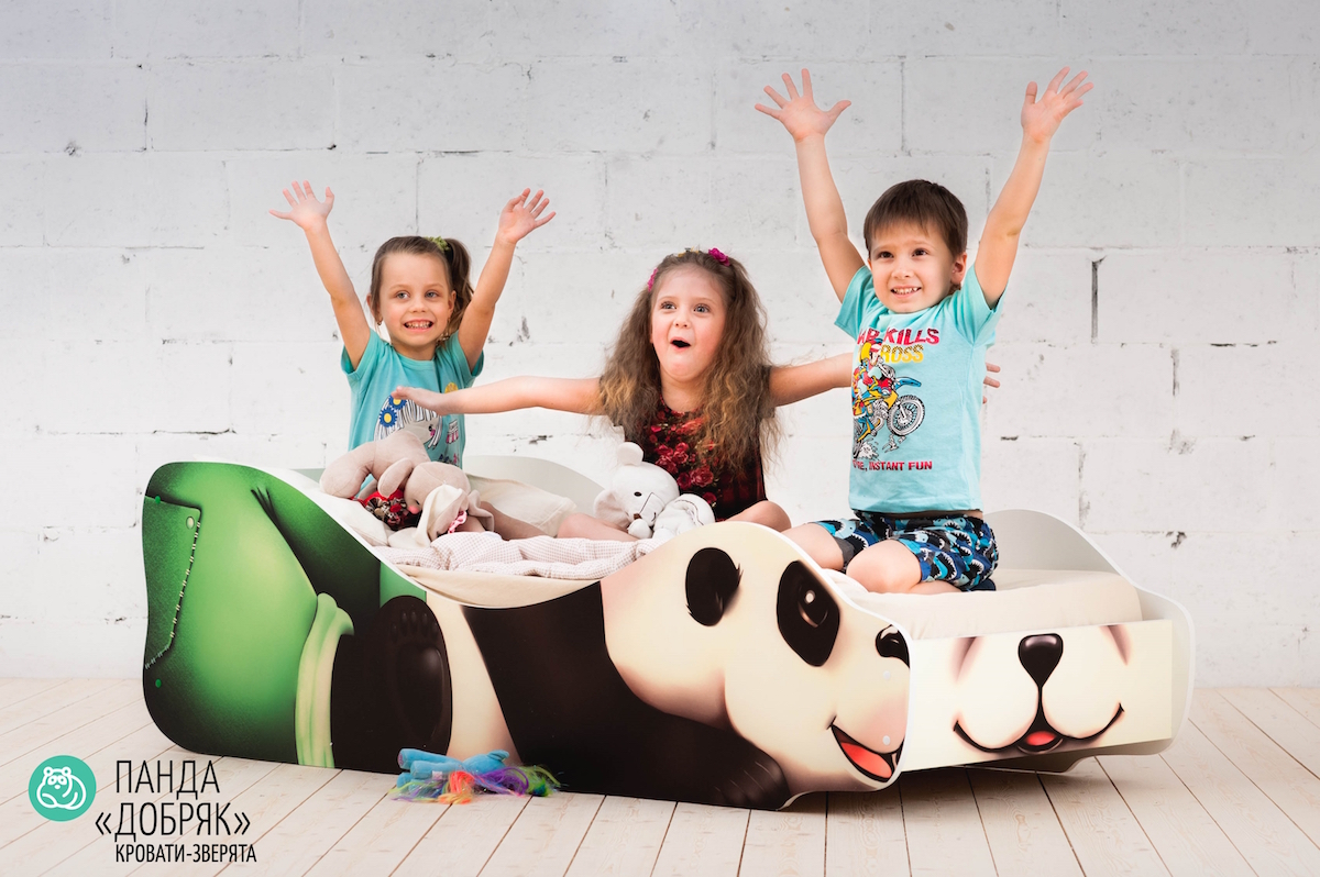 Детская кровать "Панда Добряк" БЕЛЬМАРКО  326779 Белый;черный;зеленый Santreyd  - Вид №5