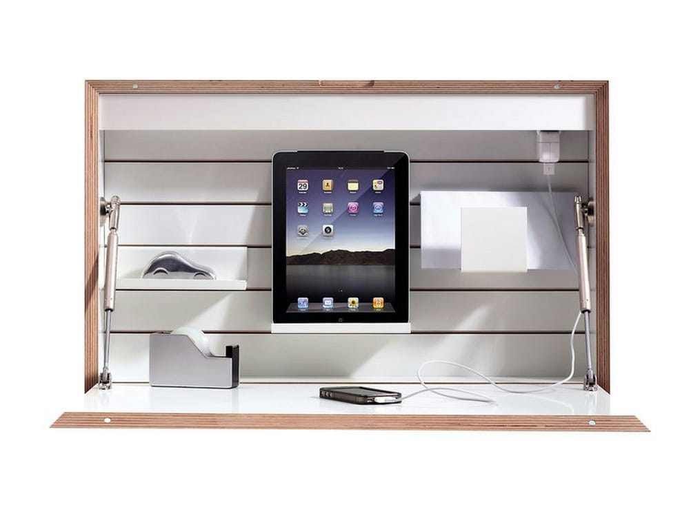 Деревянный письменный стол для ПК с откидными дверцами Müller Small Living FLATBOX ARCH-00015409 - Вид №1