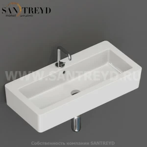 325101 Подвесная раковина настенная прямоугольная Kerasan Ego