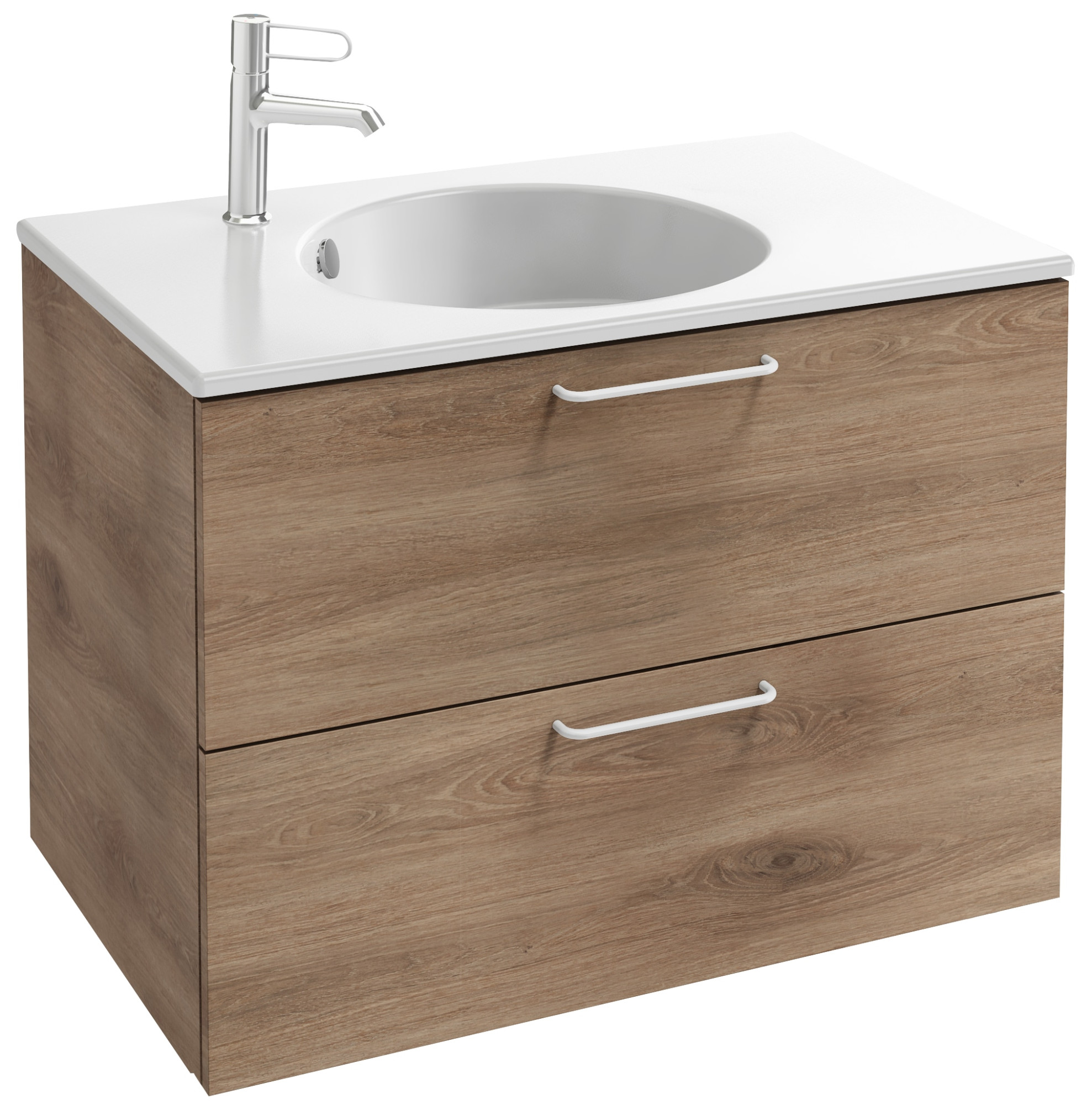 EB2522-R6-M90 Тумба под столешницу 80 см, 2 ящика, белая ручка JACOB DELAFON ODÉON RIVE GAUCHE ODEON RIVE GAUCHE