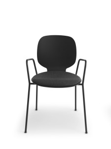 Мягкий штабелируемый стул с подлокотниками