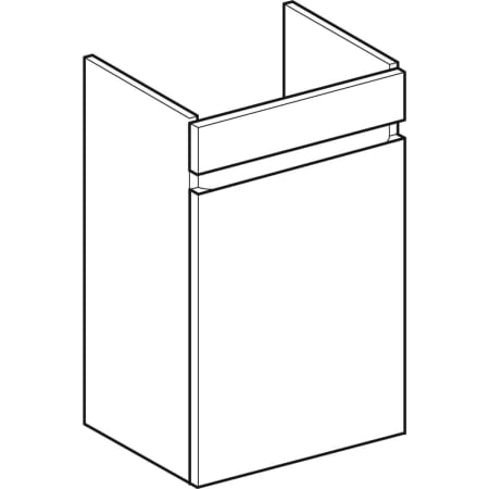 501.902.JK.1 Шкафчик для раковины Geberit Renova Plan, с одной дверью Geberit  - Вид №1
