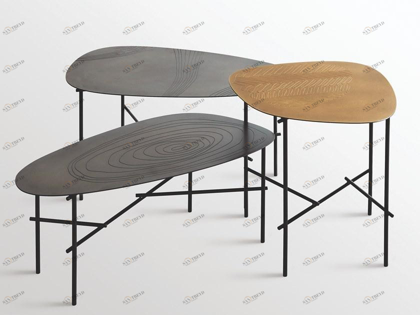 DE CASTELLI Журнальный столик из металла Syro sun-id-1457487