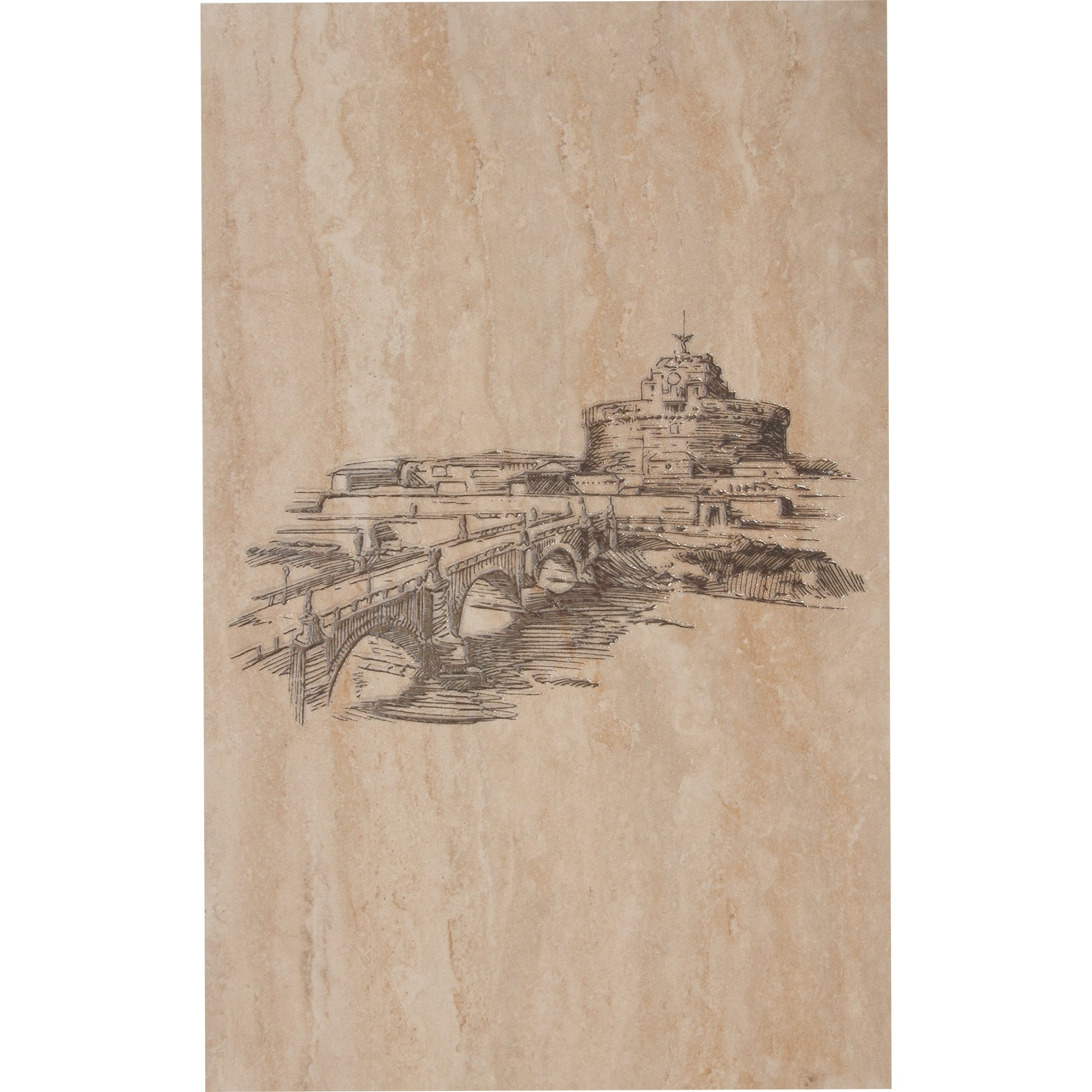 17000470 Декор « coliseum-1 Iglesia» 25x40 см цвет бежевый Efes Santreyd