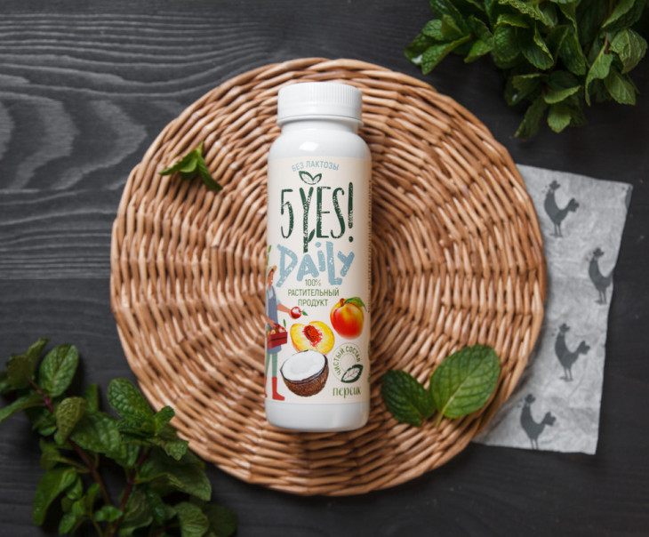 9639 Йогурт питьевой растительный "Персик" Вкусляндия 