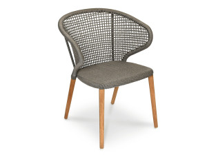 Веревочный садовый стул с подлокотниками