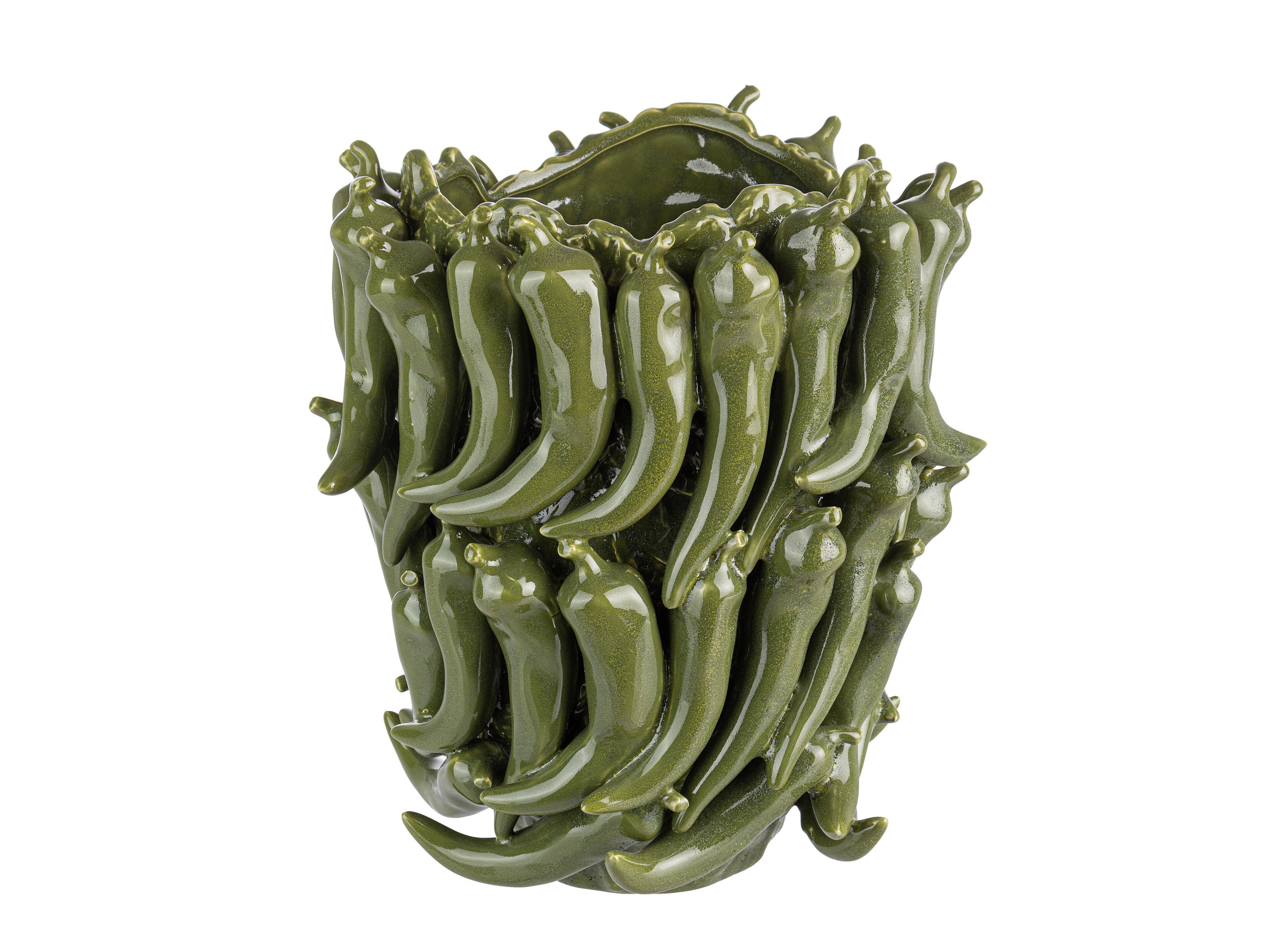 Керамическая ваза BIZZOTTO SPICY (ROSSO/VERDE) H32 ARCH-00037603 - Вид №1