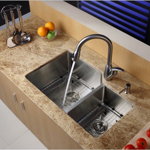 KHU123-32-KPF2121-SD20 Накладная раковина на столешницу  прямоугольная Krausru  - Вид №3