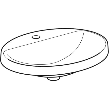 500.726.01.2 Встраиваемая раковина Geberit VariForm овальной формы, с полкой для отверстия под смеситель Geberit  - Вид №14