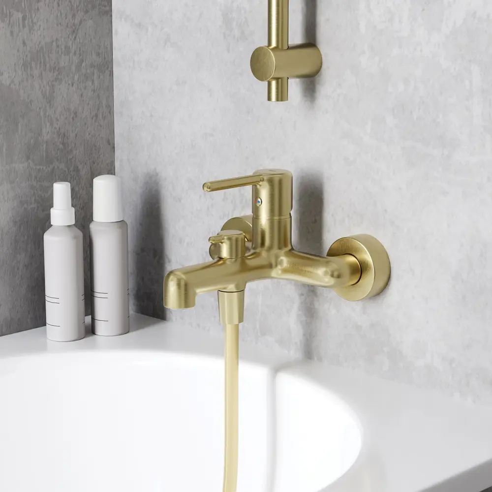 Смеситель для ванны Iddis Aiger AIGMG00i02WA однорычажный цвет золото STLM-2047987 - Вид №1