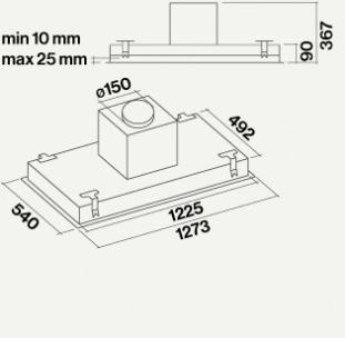 Falmec Встроенная вытяжка из нержавеющей стали со встроенной подсветкой Design+ sun-id-1488482 - Вид №3