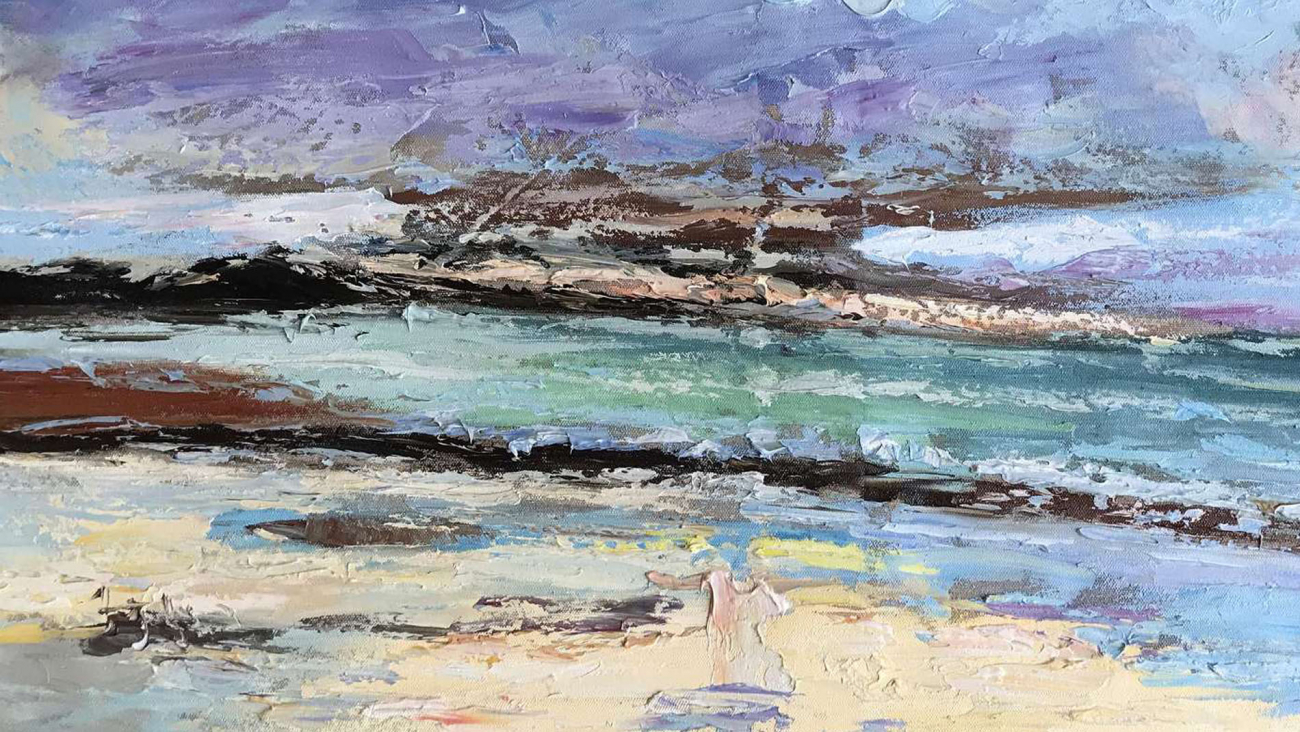 Картина на холсте 70х140 см "Красочные облака" EVENHOME КАРТИНЫ МАСЛОМ 129981 Голубой;синий;разноцветный  - Вид №1