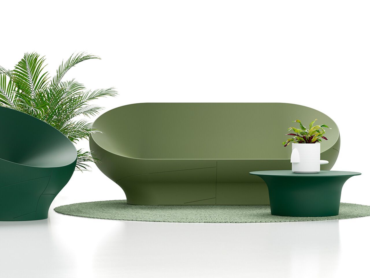 Низкий садовый стол из полиэтилена Lyxo Design Вера ARCH-00087106 - Вид №2