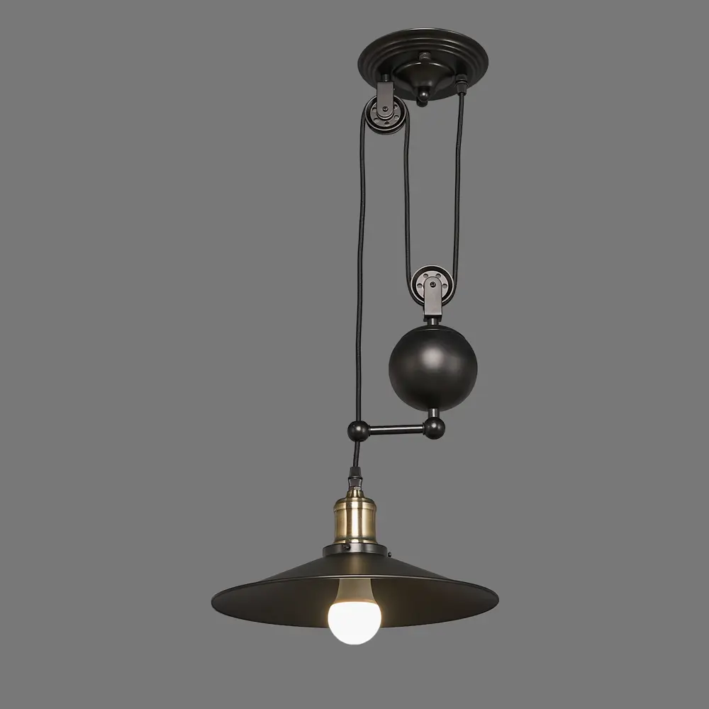 Светильник подвесной Minsk, 1 лампа, 9 м², цвет черный LAMPLANDIA STLM-2039387 - Вид №1