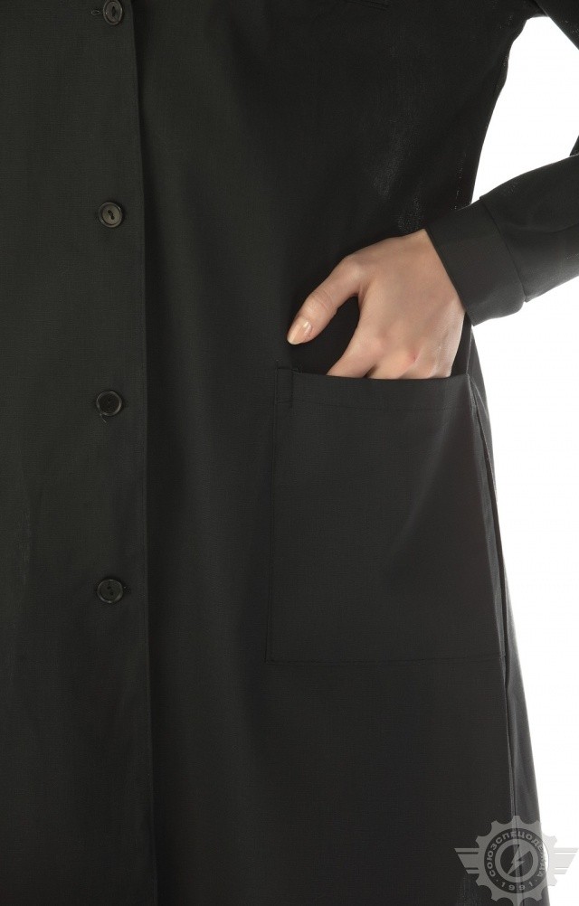 61682 Халат женский темный  Одежда для обслуживающего персонала  размер 60-62/170-176 Спецодежда  - Вид №8