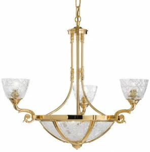 Possoni Illuminazione Люстра из чистого золота с хрусталем Leonardo 1893/3+3-c