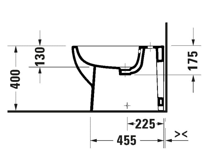 Керамическое напольное биде с переливом Duravit D-Code ARCH-00090917 - Вид №2